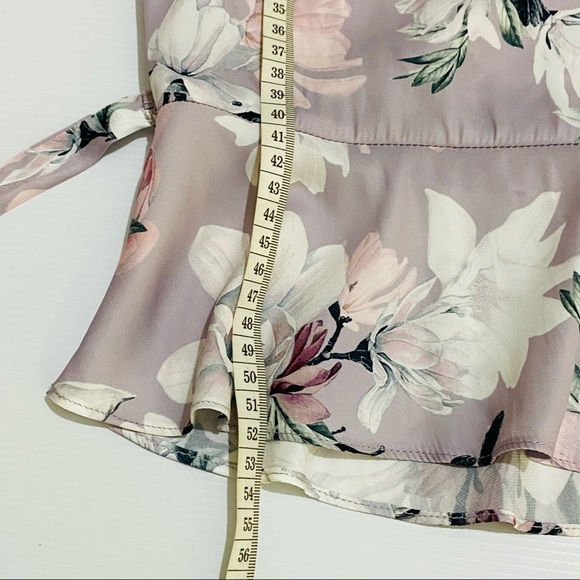 FOREVER NEW Floral Long Sleeve Wrap Blouse Size 10 - Picture 14 of 14